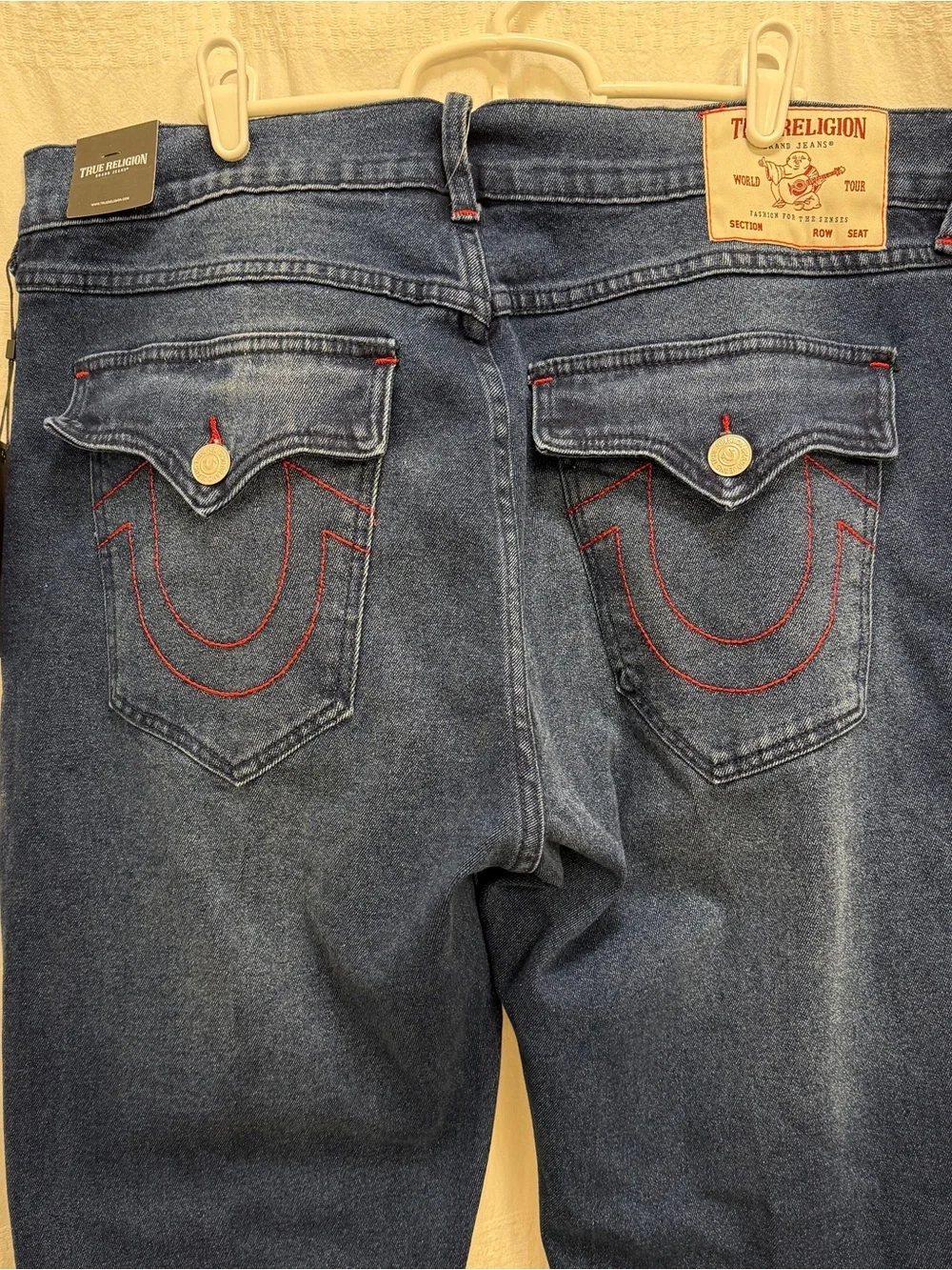 NWT True Religion Ricky SN Flap Straight Medium Rustic Barn Wash Mens 36x34 Jean